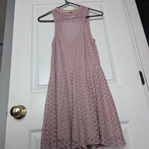 Express pale pink lace romper - size small